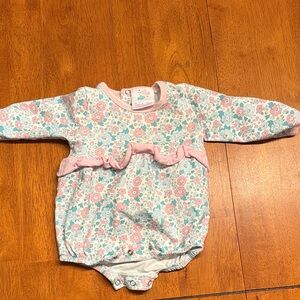 Adorable Floral Kids Bodysuit in Pink and Blue